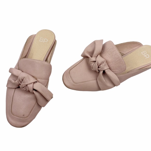BP Nordstrom Dusty Pink Maddy Bow Mule Slip On Loafers 6 - Picture 6 of 9